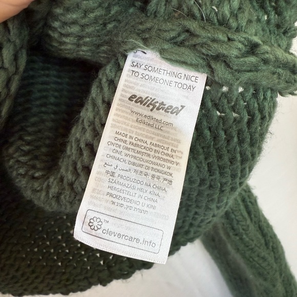 Edikted Forest Green Knit Pullover - Picture 3 of 5